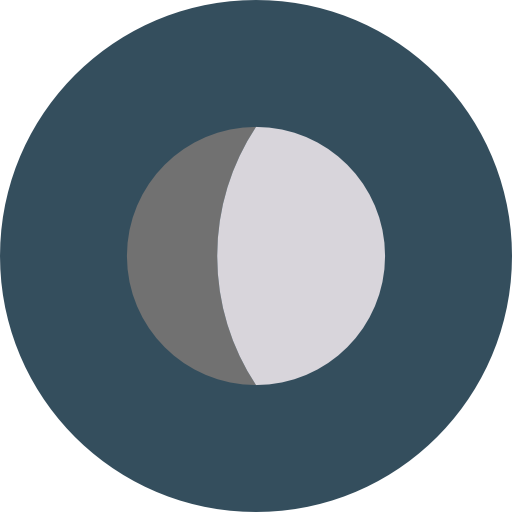 księżyc Roundicons Circle flat ikona