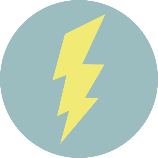Lightning Roundicons Circle flat icon