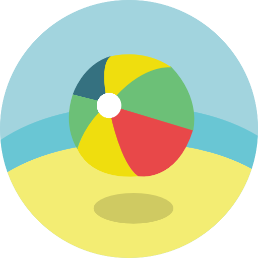 pallone da spiaggia Roundicons Circle flat icona