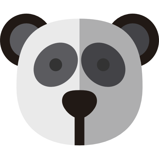 panda Basic Straight Flat Ícone