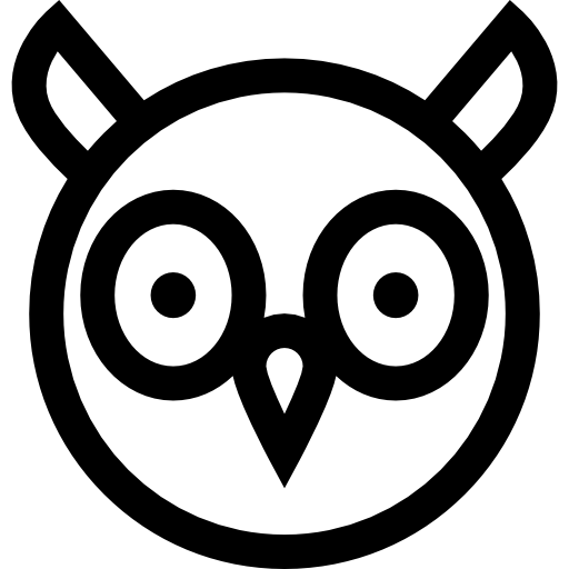búho Basic Straight Lineal icono