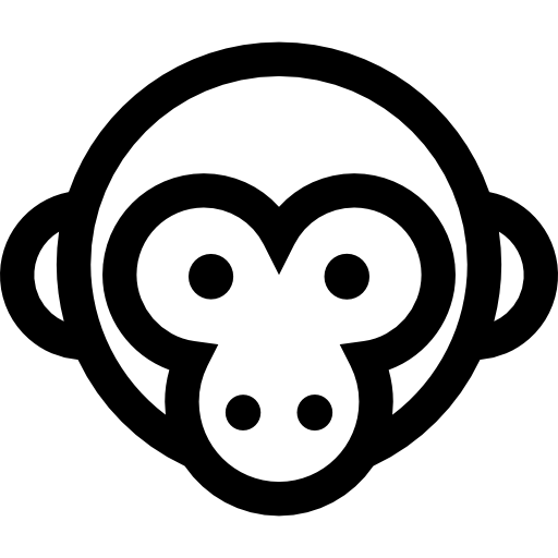małpa Basic Straight Lineal ikona