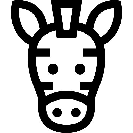 zebra Basic Straight Lineal icon