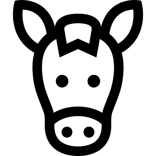 caballo Basic Straight Lineal icono