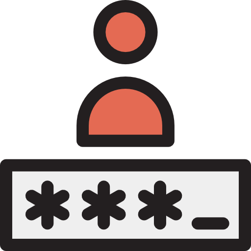 암호 Detailed Rounded Lineal color icon