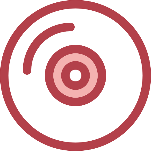 disco compacto Monochrome Red icono