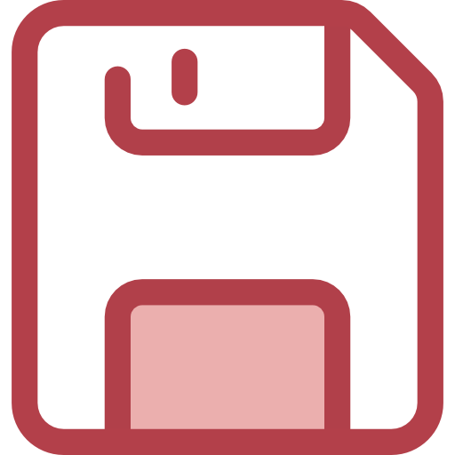 disquette Monochrome Red Icône
