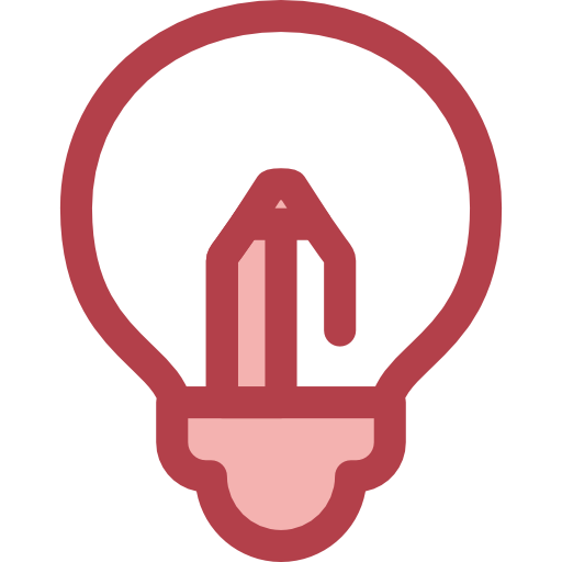 Light bulb Monochrome Red icon