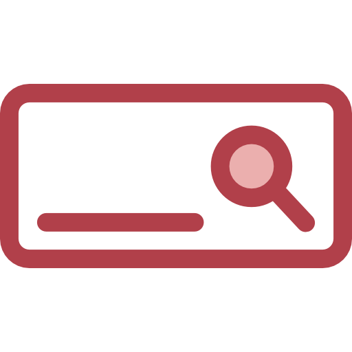 Search engine Monochrome Red icon