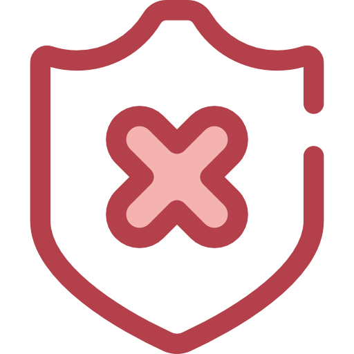 Shield Monochrome Red icon