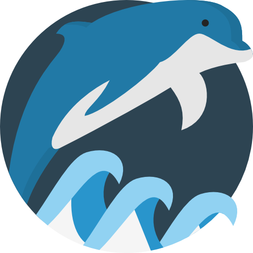 dolfijn Pixel Perfect Flat icoon