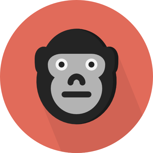 Gorilla Pixel Perfect Flat icon