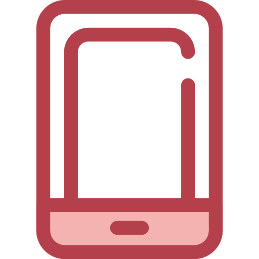 téléphone intelligent Monochrome Red Icône