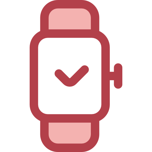 smartwatch Monochrome Red icon