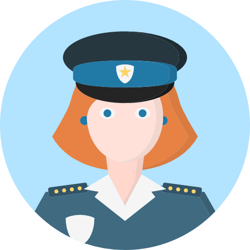 Женщина-полицейский Pixel Perfect Flat иконка