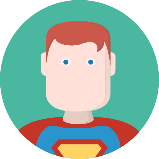 Superheroe Pixel Perfect Flat icon