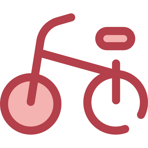 vélo Monochrome Red Icône