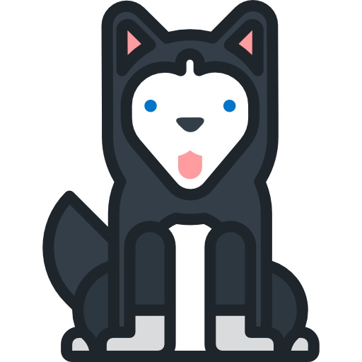 Siberian husky Special Lineal color icon