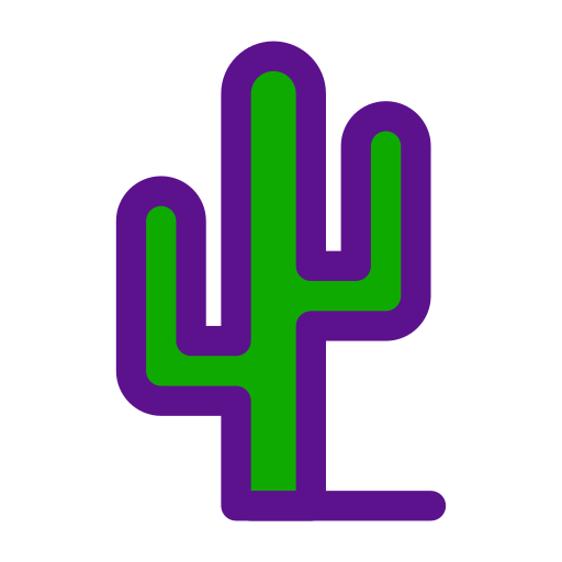 kaktus Darius Dan Lineal Color ikona