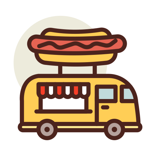 ciężarówka z żywnością Darius Dan Lineal Color ikona