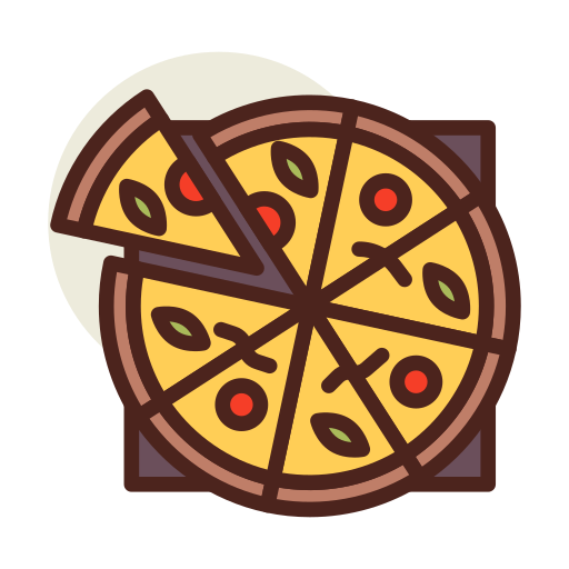 pizza Darius Dan Lineal Color Icône