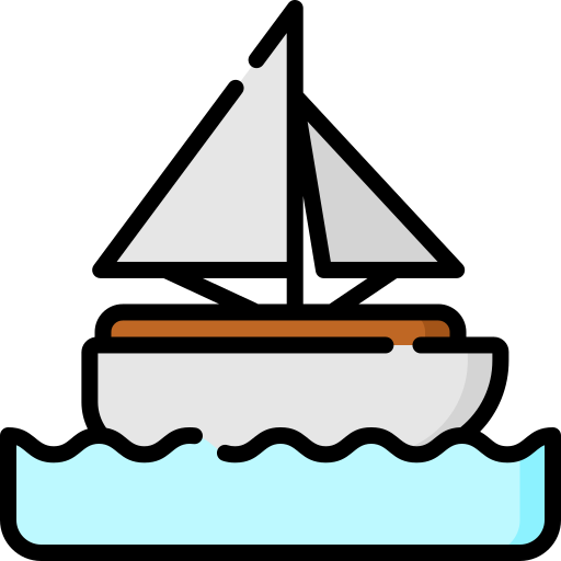 Sail boat Special Lineal color icon
