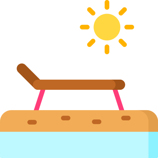Banhos de sol Special Flat Ícone