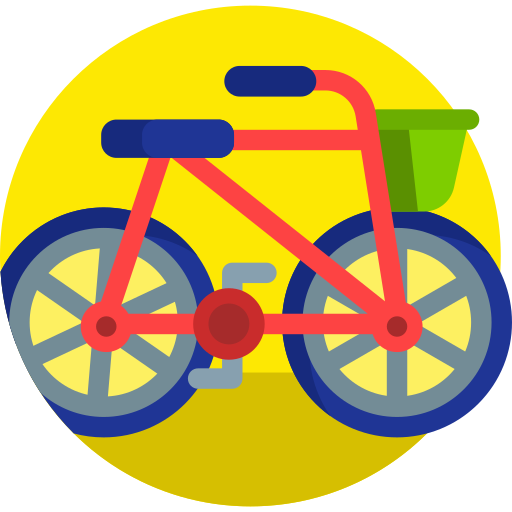 bicicletta Detailed Flat Circular Flat icona