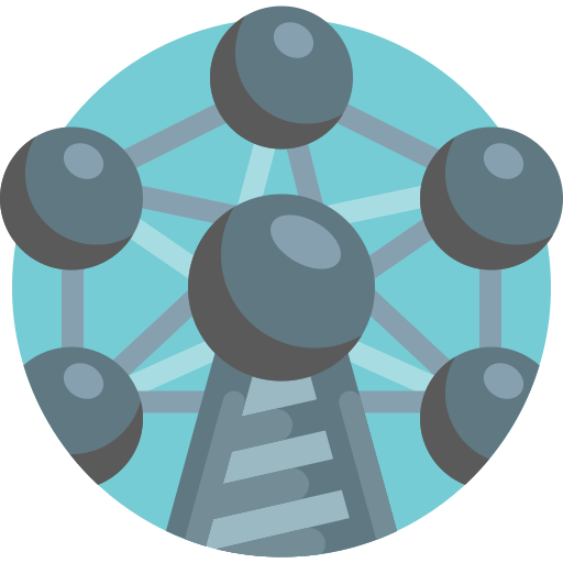 Atomium Detailed Flat Circular Flat icono