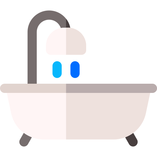 Bath tub Basic Rounded Flat icon