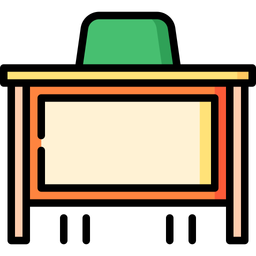 Teacher desk Special Lineal color icon