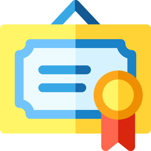 Certificado Basic Rounded Flat icono