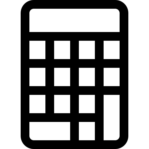 Calculadora Basic Rounded Lineal Ícone