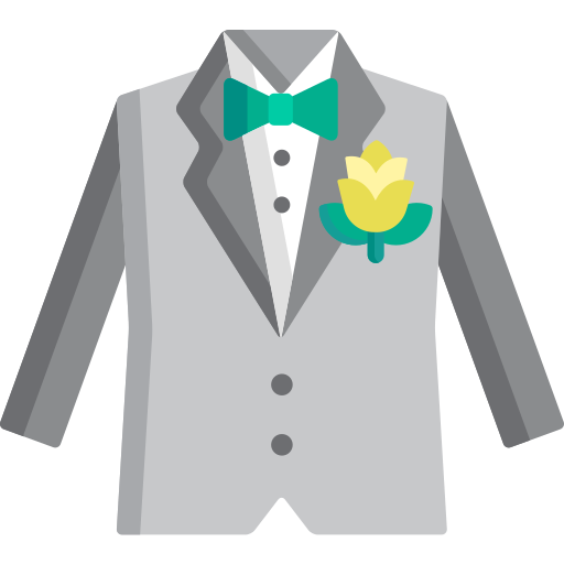 Wedding suit Special Flat icon