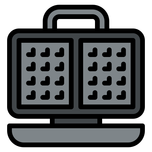 piastra per waffle Iconixar Lineal Color icona
