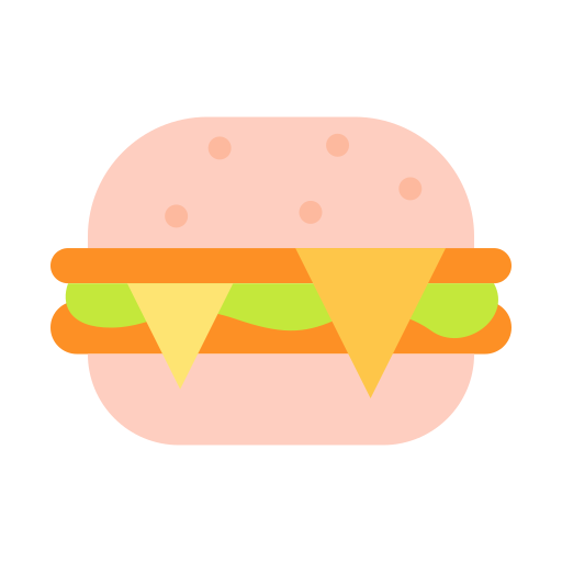 Cheese burger Good Ware Flat icon