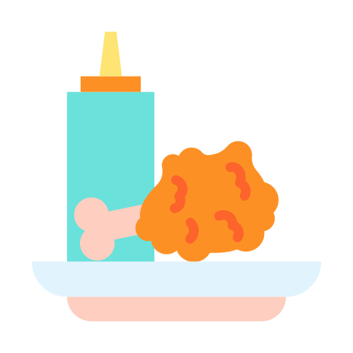 Fried chicken Good Ware Flat icon