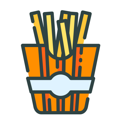 French fries Good Ware Lineal Color icon