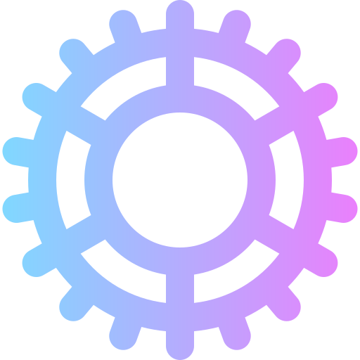 Cogwheel Super Basic Rounded Gradient icon