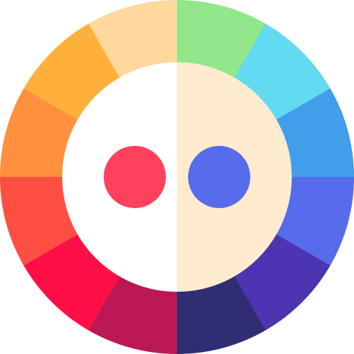 combinazione di colori Basic Straight Flat icona