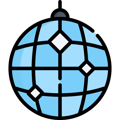 Disco ball Kawaii Lineal color icon