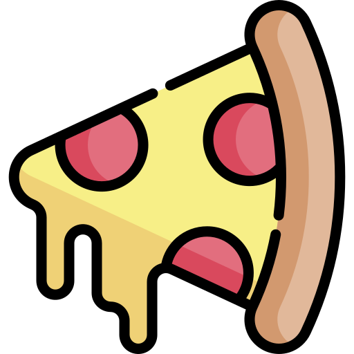 Pizza Kawaii Lineal color icon
