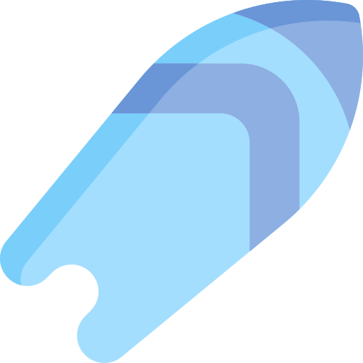 Surfboard Kawaii Flat icon