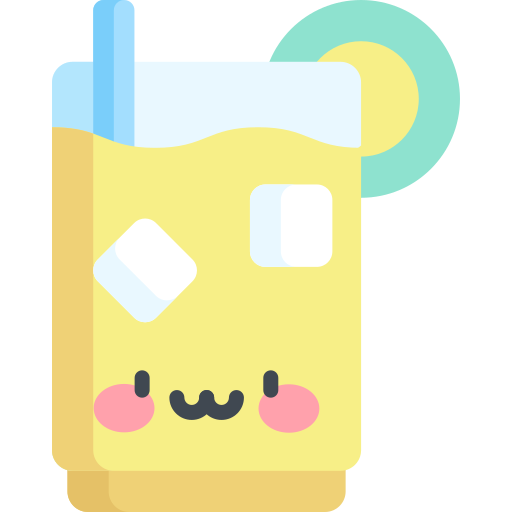 limonade Kawaii Flat icoon
