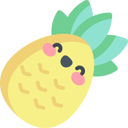 ananas Kawaii Flat icon