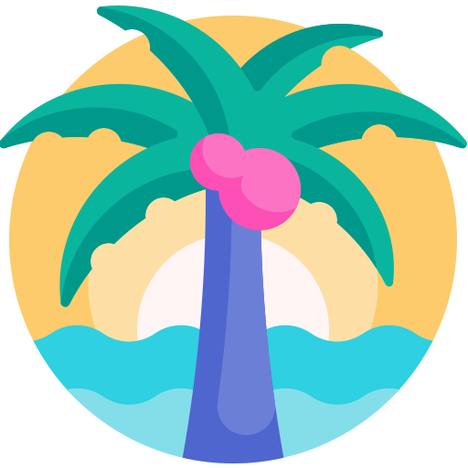 palmboom Detailed Flat Circular Flat icoon