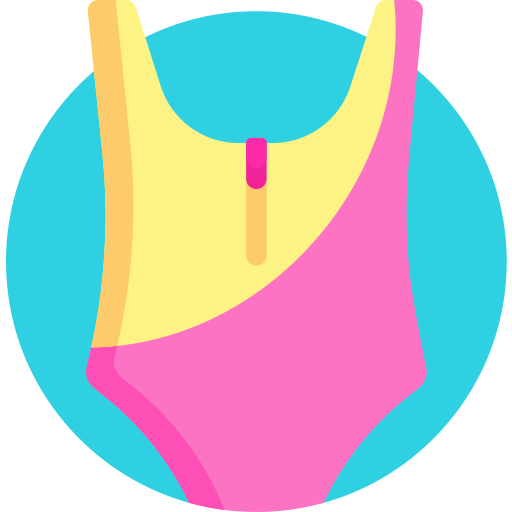 jednoczęściowe bikini Detailed Flat Circular Flat ikona