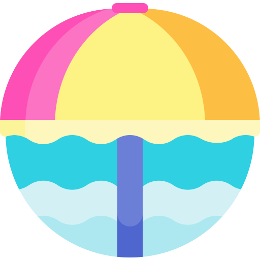 ombrellone Detailed Flat Circular Flat icona