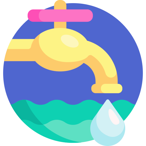 waterkraan Detailed Flat Circular Flat icoon