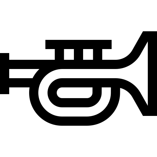 Trombeta Basic Straight Lineal Ícone